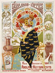 Festmény reprodukció Coffee Shop Advert (Art Nouveau Café) - Alphonse Mucha, (30 x 40 cm)