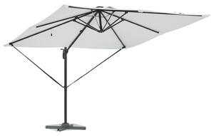 Konzolos Roma napernyő LED-del Homok 286x285x270 cm Alumínium