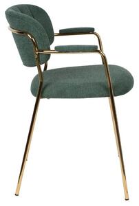 White Label WLL Jolien zöld szövet szék karfával