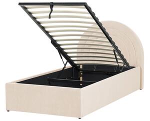 Gyerekágy tárolóval Bársony ANET 90 x 200 cm Bézs