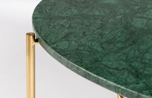 White Label Zöld márvány dohányzóasztal WLL TIMPA 70 cm