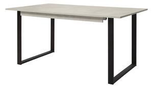 Asztal Boston 422, Fekete, Beige, 76x90x140cm, Hosszabbíthatóság, Laminált forgácslap, Fém
