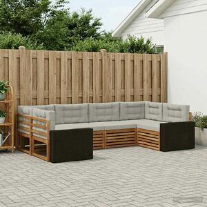 VidaXL Kültéri kanapé szett 6 pcs Természetes és Világosszürke