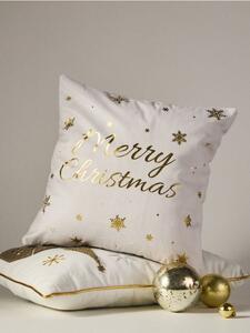 Sinsay - Karácsonyi dekoratív párnahuzat arany felirattal - arany