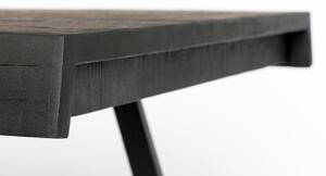 White Label Fekete fa étkezőasztal WLL SURI 180 x 90 cm