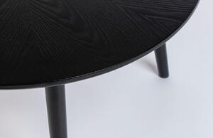 White Label Fekete tölgy étkezőasztal WLL FABIO 100 cm