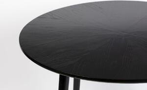 White Label Fekete tölgy étkezőasztal WLL FABIO 100 cm