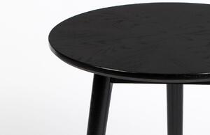 White Label Fekete tölgy oldalas asztal WLL FABIO 50 cm