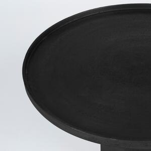 White Label Fekete fém kerek dohányzóasztal WLL MASON 60 cm