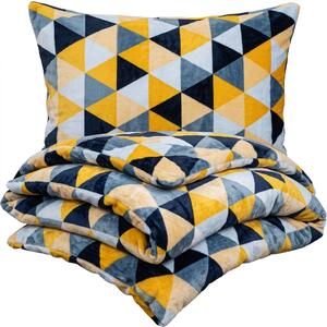 4Home Scandi triangle mikroflanel ágyneműhuzat, 140 x 220 cm, 70 x 90 cm, 140 x 220 cm, 70 x 90 cm