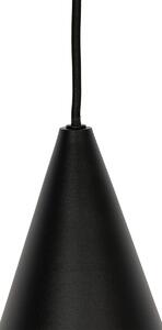 Modern függőlámpa fekete füstüveggel 3 fényű - Drop