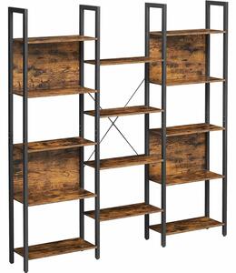 Polc, Vasagle, RD-65896, barna, 158x24x166 cm