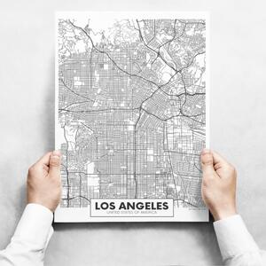 Fali dekoráció - Map of Los Angeles II