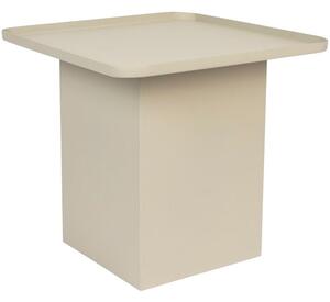 White Label Krémfehér matt fém oldalasztal WLL SVERRE 44 x 44 cm
