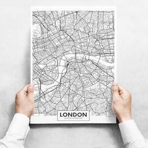 Fali dekoráció - Map Of London II