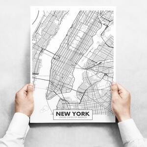 Fali dekoráció - Map of New York II