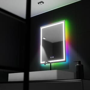 Téglalap alakú LED tükör 60x80cm, Spectrum Touch, RGB, páramentesítő rendszer