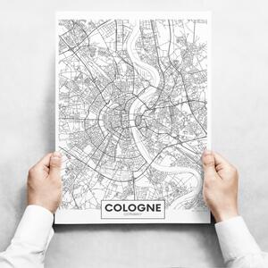 Fali dekoráció - Map Of Cologne II