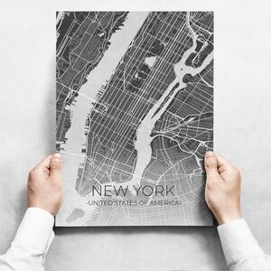 Fali dekoráció - Map of New York