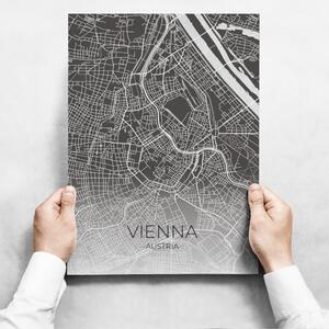 Fali dekoráció - Map Of Vienna