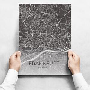 Fali dekoráció - Map Of Frankfurt II