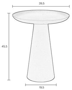 White Label Bézs fém oldalasztal WLL RINGAR 39,5 cm