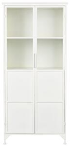 White Label Fehér fém vitrin WLL Miya 150 x 68 cm