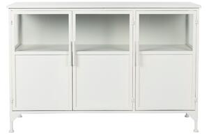 White Label Fehér fém vitrin WLL Miya 80 x 120 cm