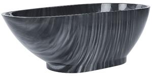 Fekete márványhatású szabadon álló fürdőkád 170 x 80 cm RIOJA