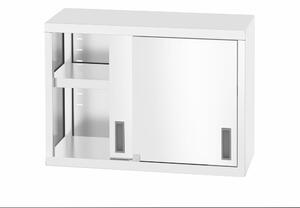 Falra szerelhető szekrény – hegesztett, tolóajtókkal, HENDI, Profi Line, 800x300x(H)600mm