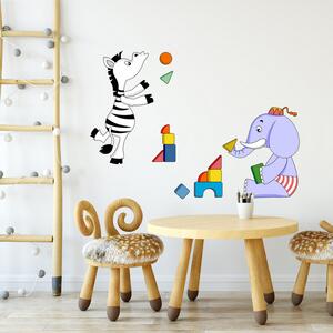 Öntapadós tapéta - Elefánt és zebra