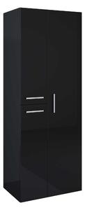 Elita Kwadro Plus szekrény 60x39.6x160 cm oldalt függő fekete 167655