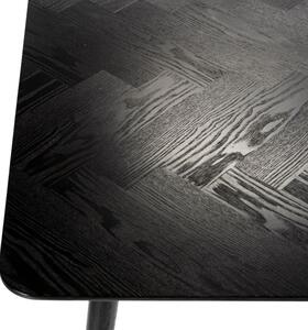 White Label Fekete kőris étkezőasztal WLL FABIO 160 x 80 cm