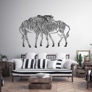 Állatos falmatrica - Ölelkező zebrák