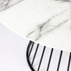 White Label Fehér márvány étkezőasztal WLL FLORIS 104 cm