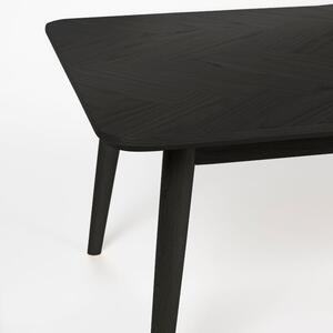 White Label Fekete kőris dohányzóasztal WLL FABIO 120 x 60 cm