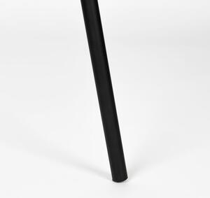 White Label Fekete fém állólámpa WLL Isla 146 cm bambusz búrával