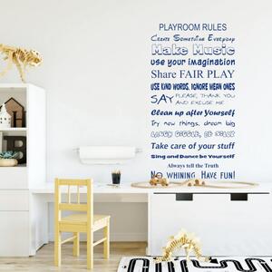 Idézetes falmatrica - Playroom Rules