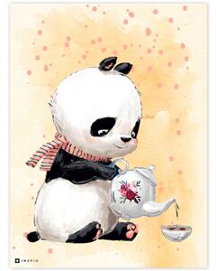 Képek babaszobába - Teázó panda