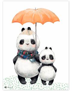 Gyerekszoba dekoráció - Két panda maci