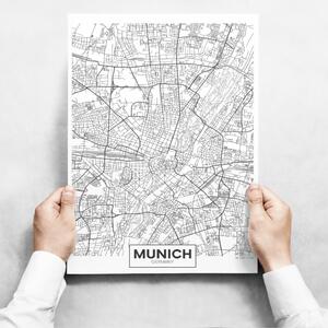 Fali dekoráció - Map of Munich II