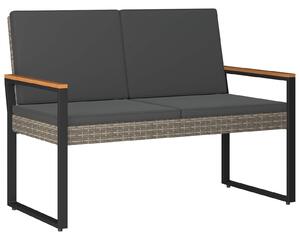 VidaXL Kerti pad Szürke és sötétszürke 107 x 61 x 80 cm polirattan
