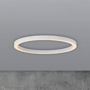 PURE Lines LED mennyezeti lámpa, 70 cm átmérőjű, fehér, CCT távirányítóval, dimmelhető, Fehér / opál, Nappali / Étkező, Alumínium, Modern