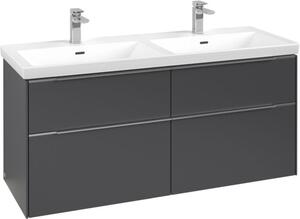 Villeroy & Boch Subway 3.0 szekrény 127.2x46.2x57.6 cm Függesztett, mosdó alatti grafit C568L0VR