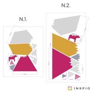 Falmatricák - Dombok és hegyek mustár- és rózsaszínben