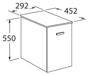 Roca Victoria Basic Modular szekrény 29.2x45.2x55 cm oldalt függő fehér A857510806