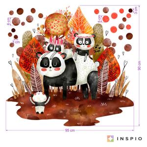 Falmatricák - Panda család az erdőben