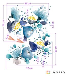 Falmatricák - Akvarell virágok ágy fölé