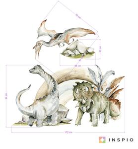 Falmatricák - Dinoszauruszok szivárvánnyal