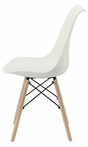 4 db konyhaszék szett, modern skandináv design, habszivacs ülés, fehér